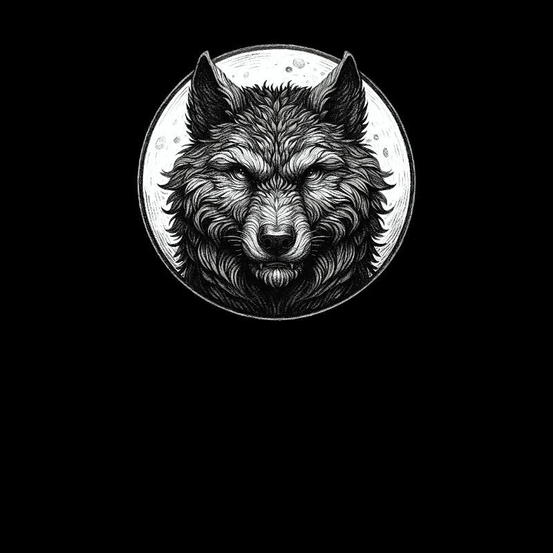 Wolf Face Portrait