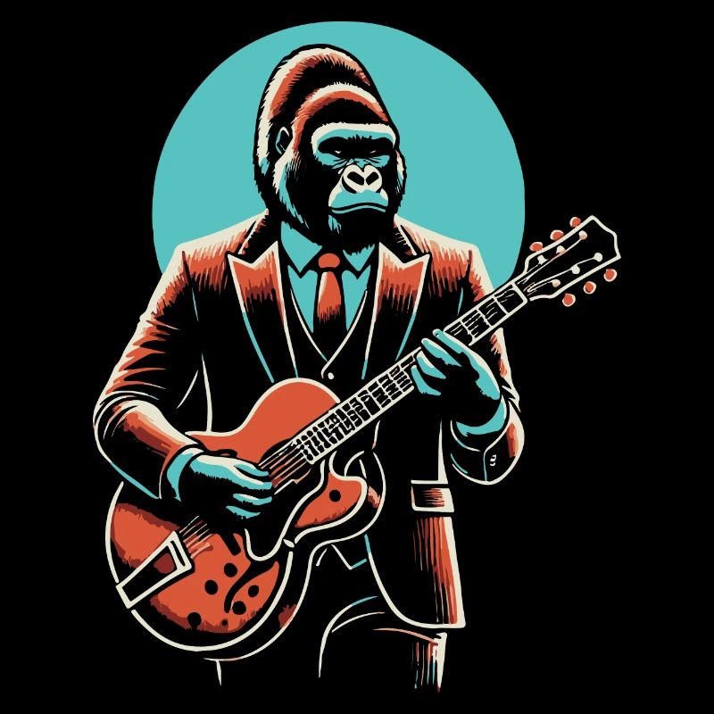 Gorille à la guitare