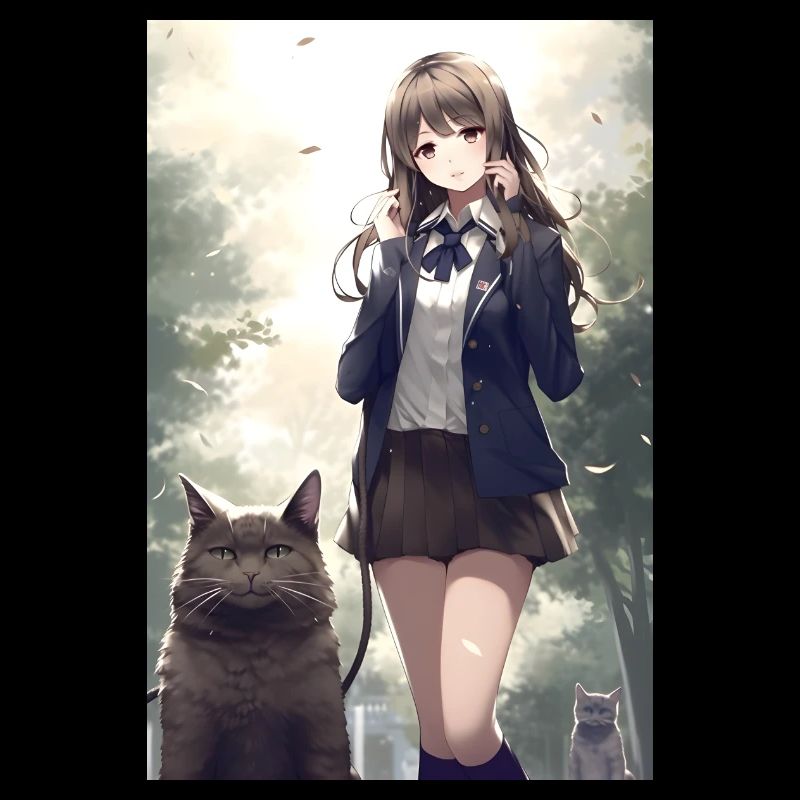 Anime Katze Frau Uniform Geschenk