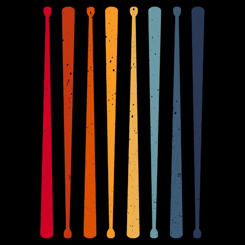 Drum sticks retro for drum drumming lover