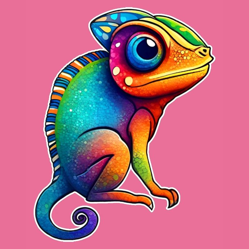 Cute little chameleon