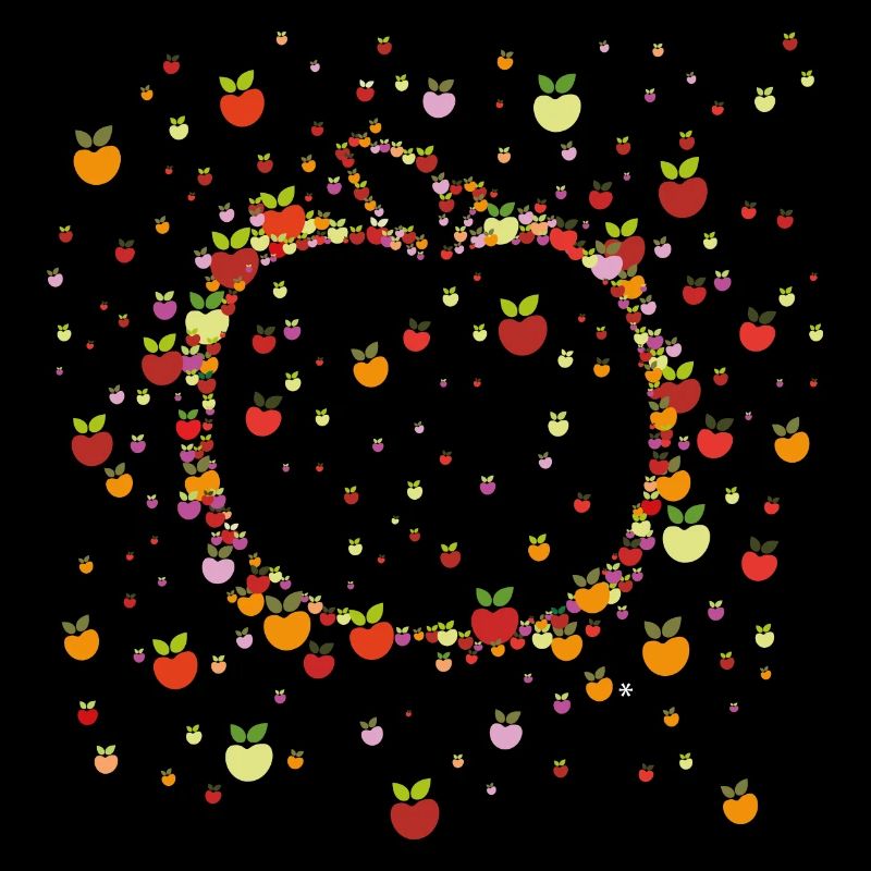 Moderner Apfel Trendige Illustration - Vielfalt