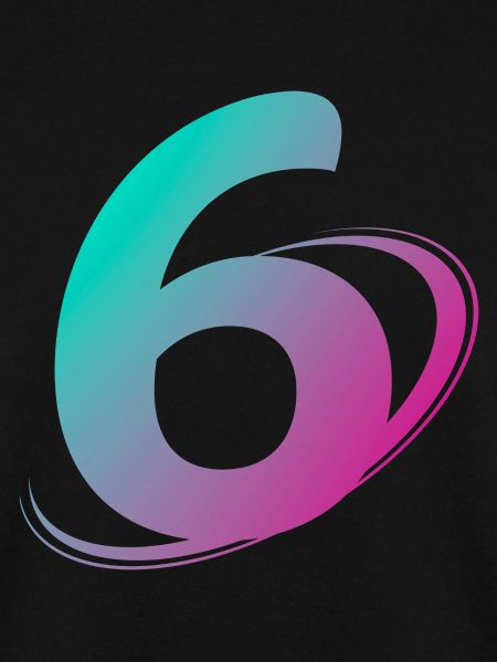 Nummer 6 mehrfarbig