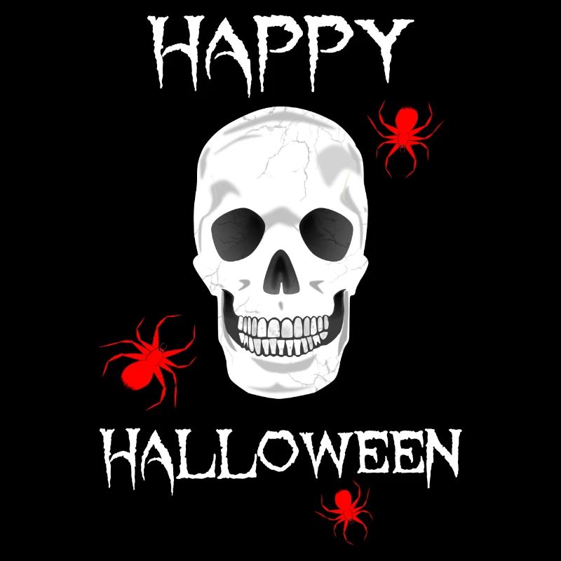 HALLOWEEN skull spiders