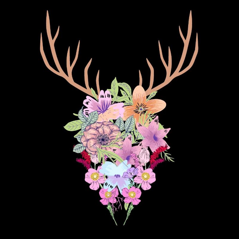 Blumen Geweih
