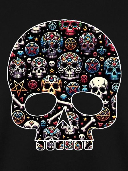 Buntes dekoratives Skullmuster