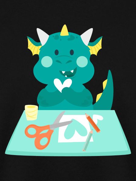 Drache an einer Handwerksstation