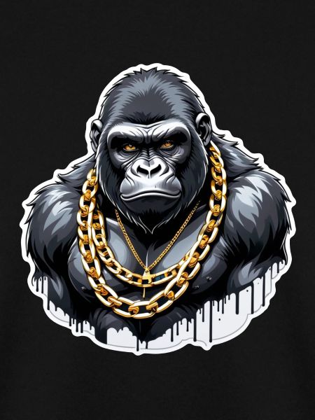 Gorilla mit Goldkette