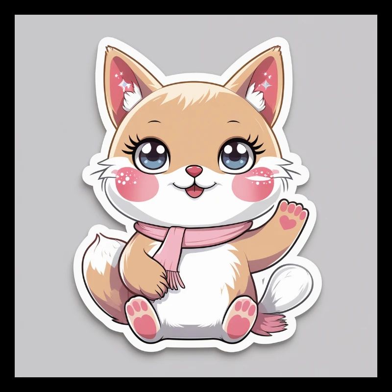 Kawaii Cheerful Animal Sticker