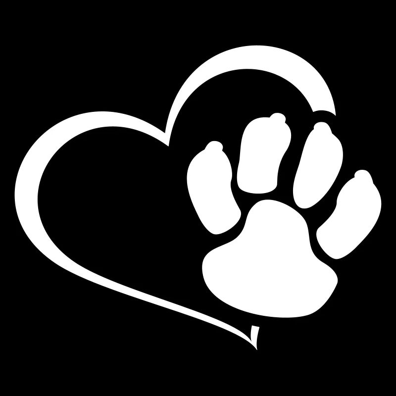 Amant de chien de patte de chien de coeur