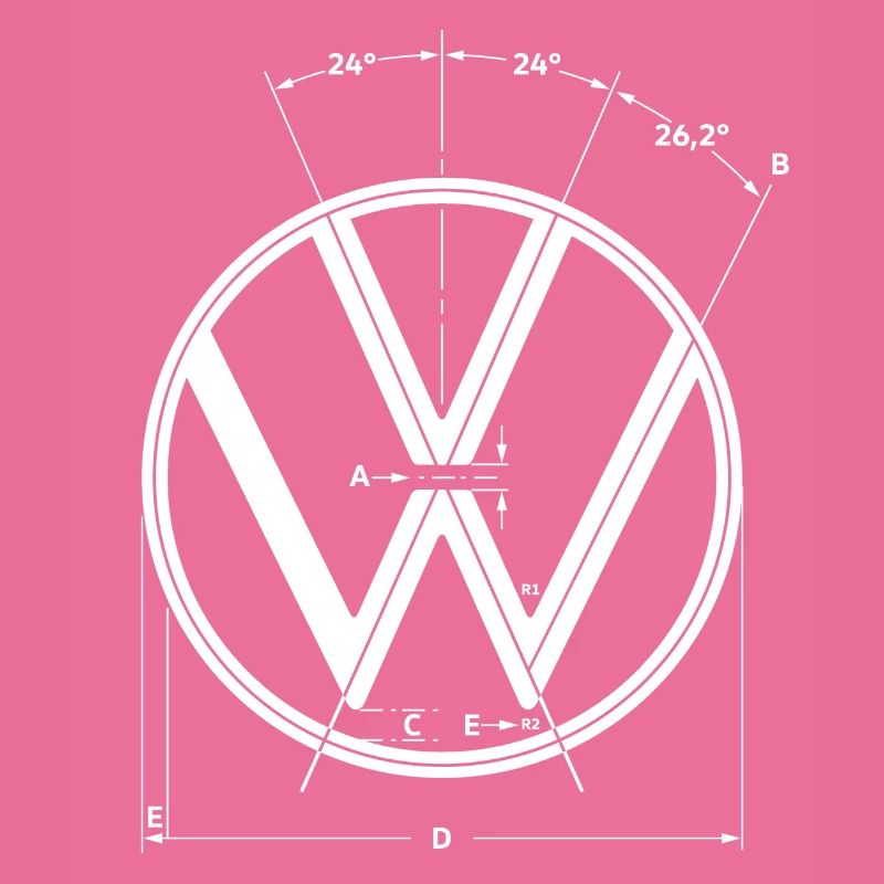 Volkswagen VW Logo Bleu Graphique De Construction