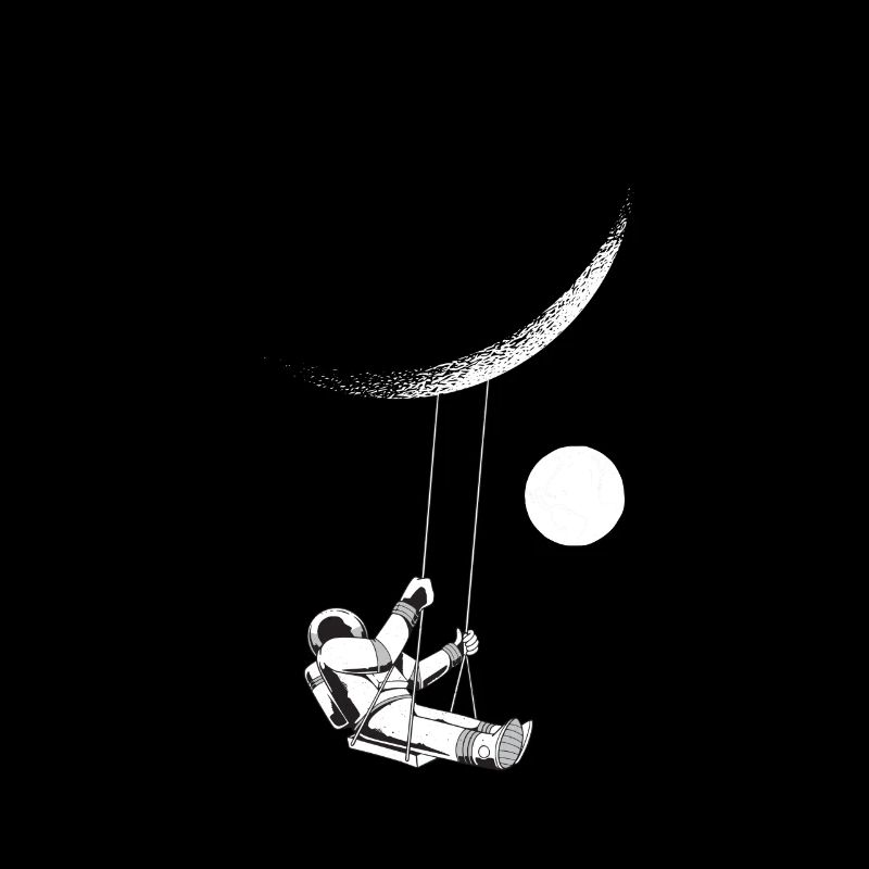 L’astronaute regarde la lune