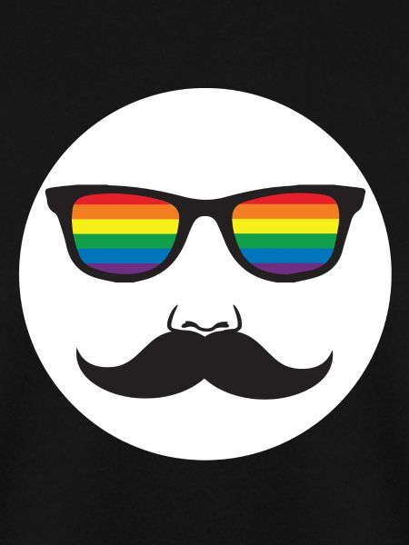 Schnurrbart LGBT Brille