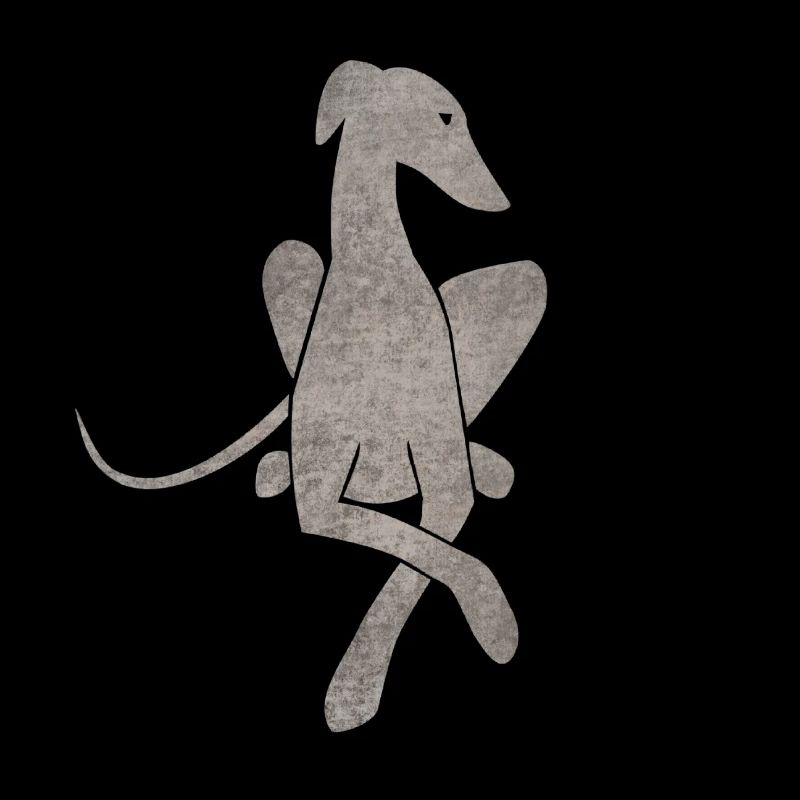 Greyhound couché gris clair
