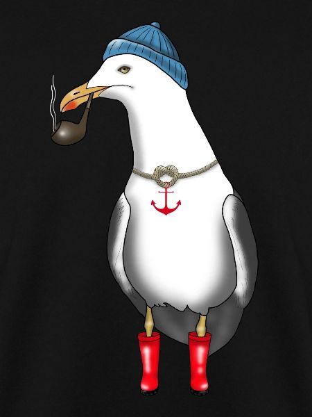 Möwe Seemann Kapitän