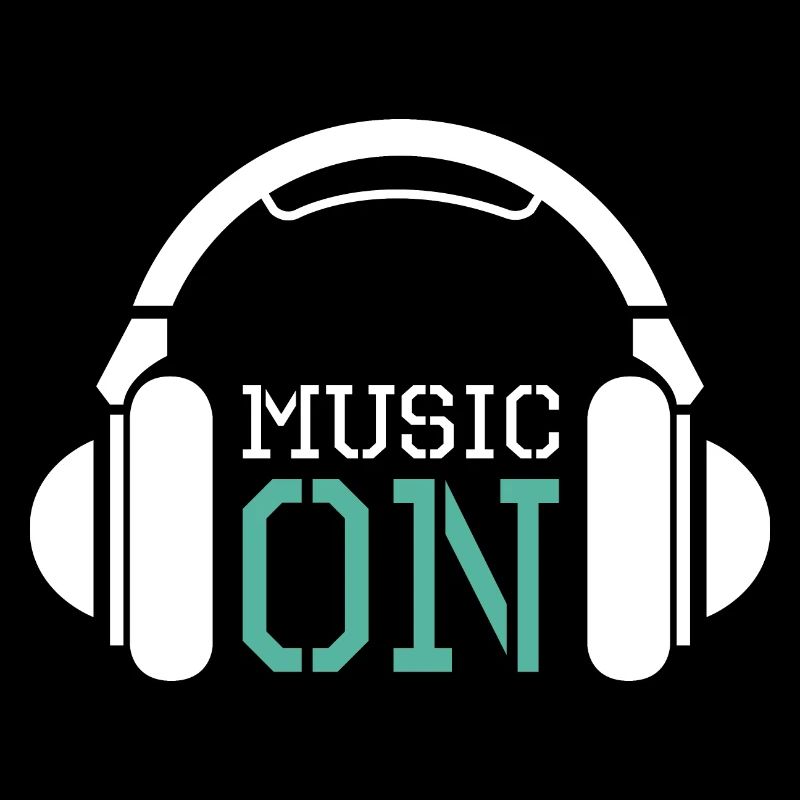 Kopfhörer Musik Liebe DJ Techno Hip Hop Logo icon