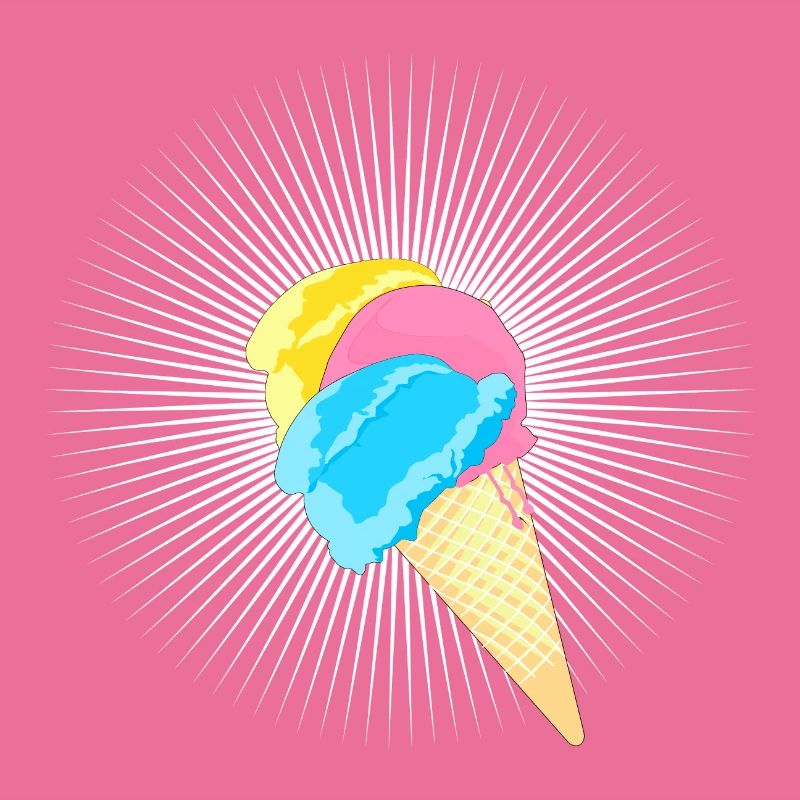 Eis Eistüte Eiskrem Softeis Waffel Strahlen