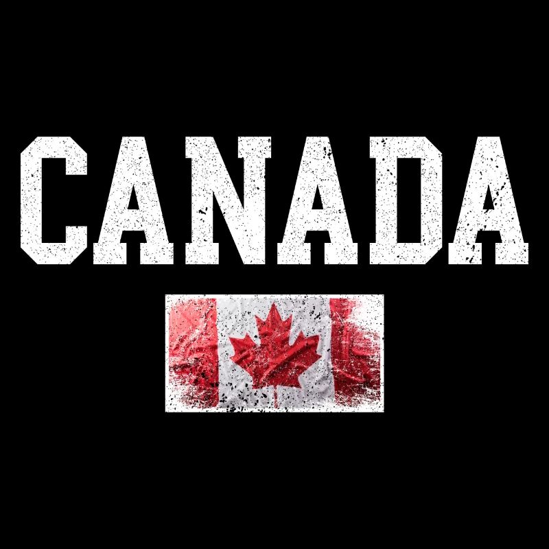 Drapeau du Canada en érable vieilli