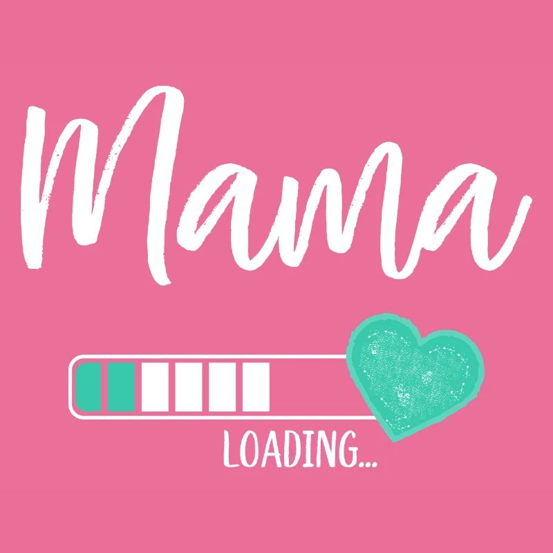 Mama Loading Herz Baby Junge Werdende Mama