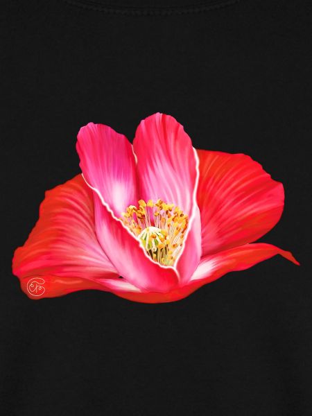 Rote Mohnblume in Herzform