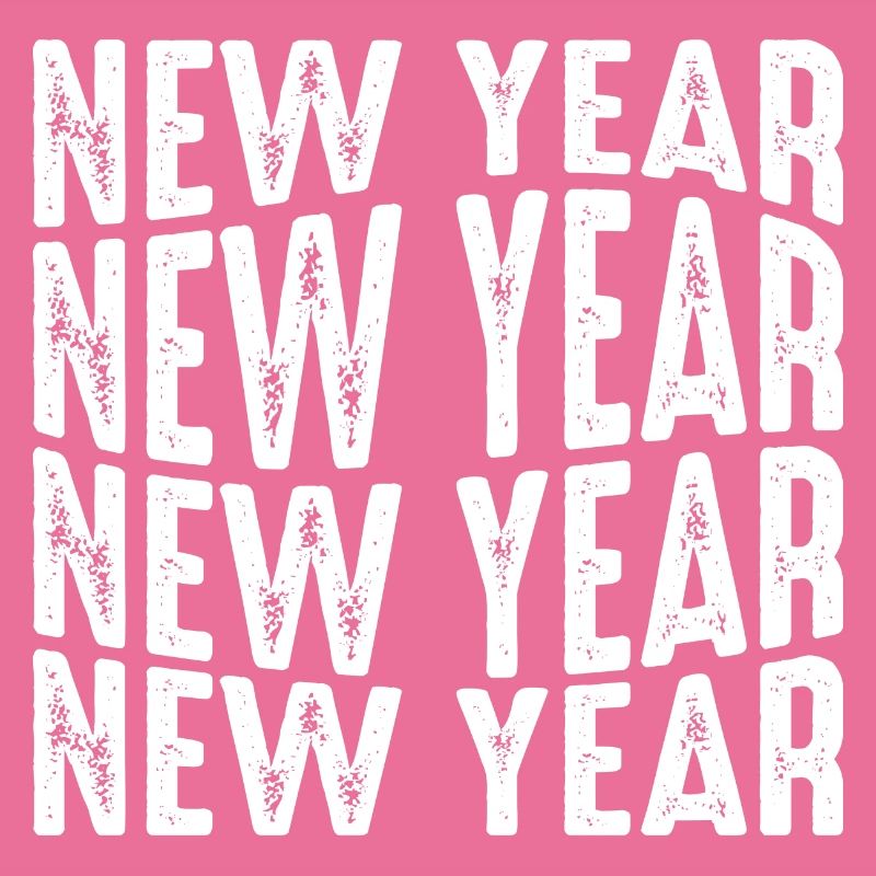 New Year Repeated Text Pattern