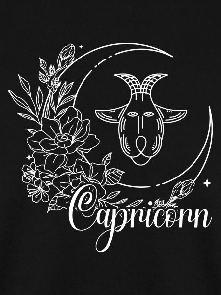 Steinbock Blumen Sternzeichen T-Shirt