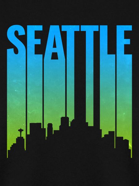 Seattle Neon Skyline Kunstdruck