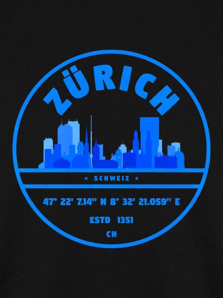 Zürich Skyline Blau Siegel