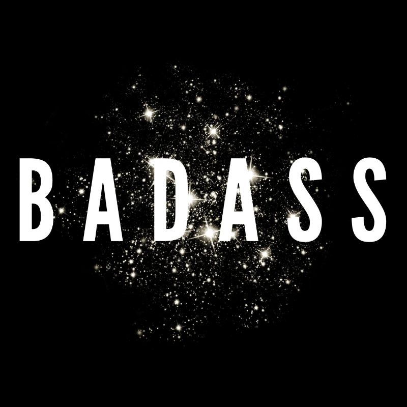 Déclaration de force mentale des étoiles paillettantes Badass