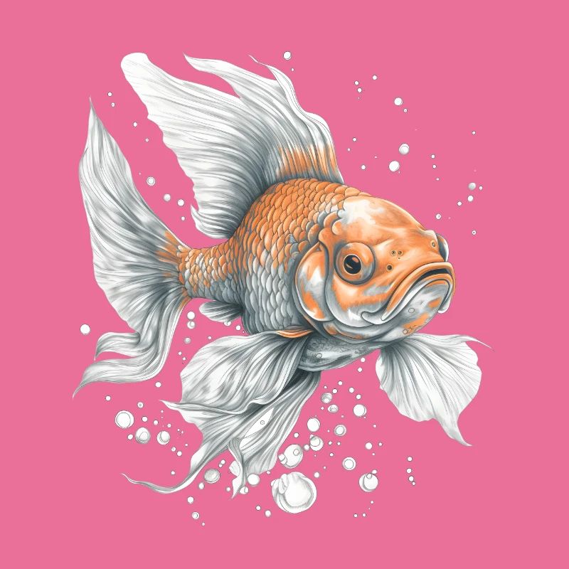 Goldfisch im Wasserblitz