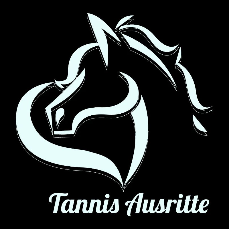 Tannis Ausritte logo hellblau schwarz mit Name