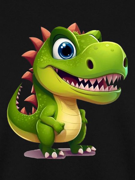 Sunny Green Dino Smile T-Design