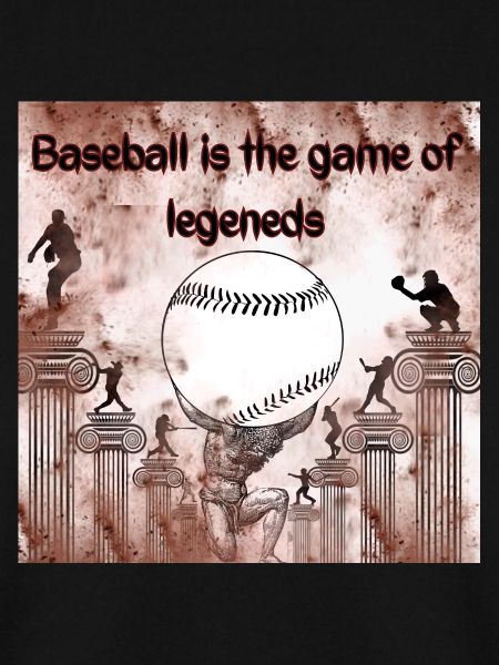 Legendäre Baseball-Illustration mit Säulenmotiv