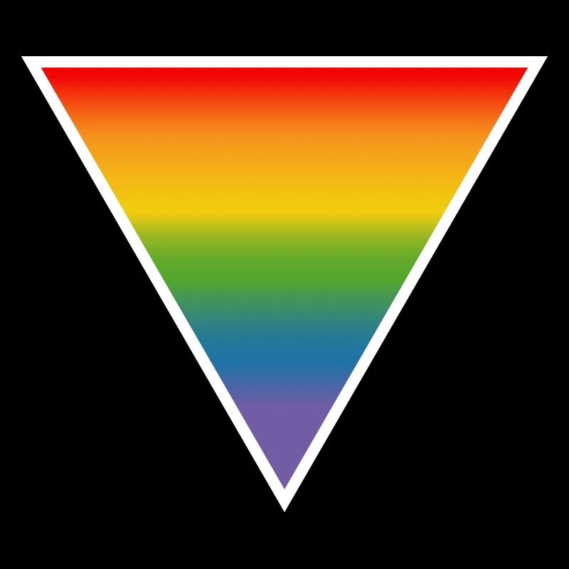 Rainbow LGBTQIA triangle white