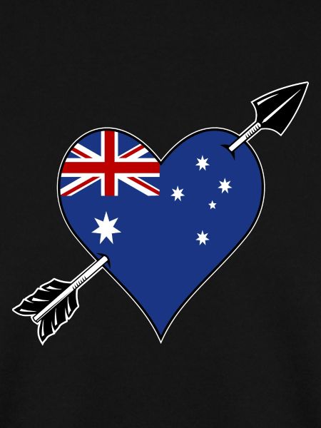 Australien Flagge Herz verliebt