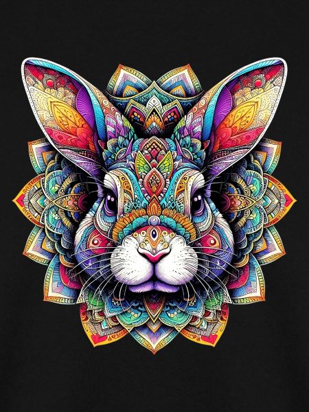 Hase mit Mandalas verziert