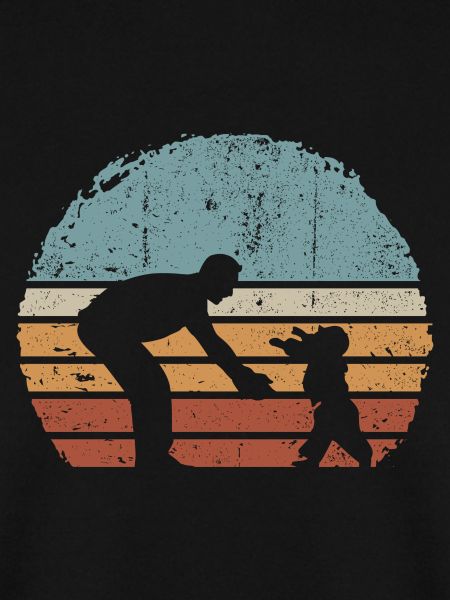 Sonnenuntergang Eltern- und Kind-Silhouette