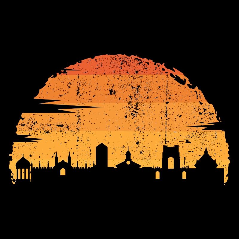 Goldene Stunde Stadtsilhouette
