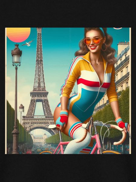 Paris Retro Radfahrer-Pinup