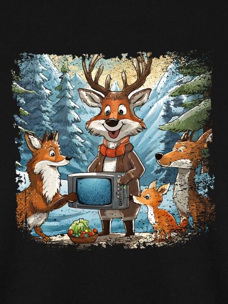 Waldtiere schauen Fernsehen