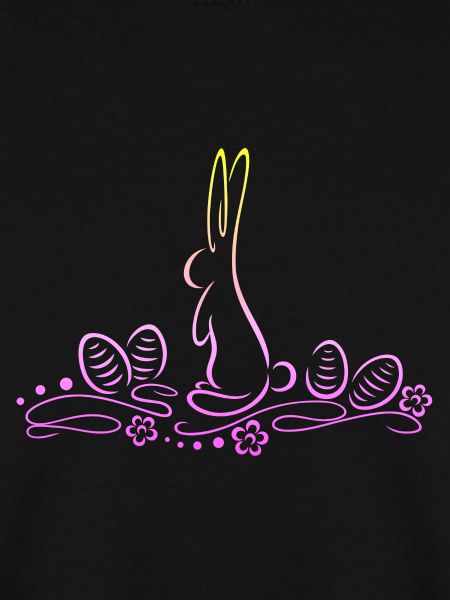 Osterhase Silhouette mit Ostereiern