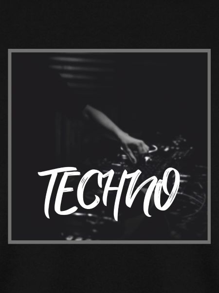 Energiegeladenes Techno-Design mit DJ-Motiv