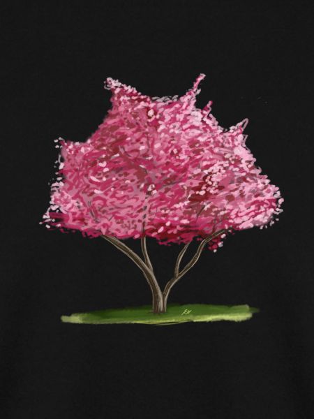 Pink Blossom Tree Aquarell