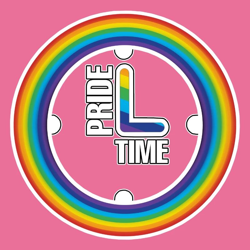 Rainbow Pride Ring Clock