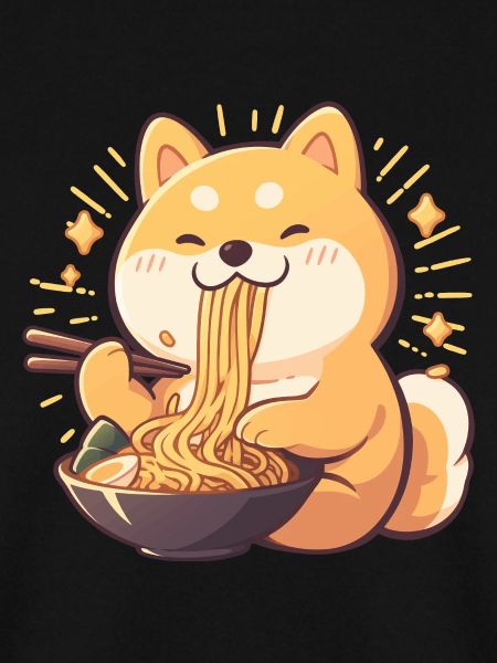 Hund isst Ramen