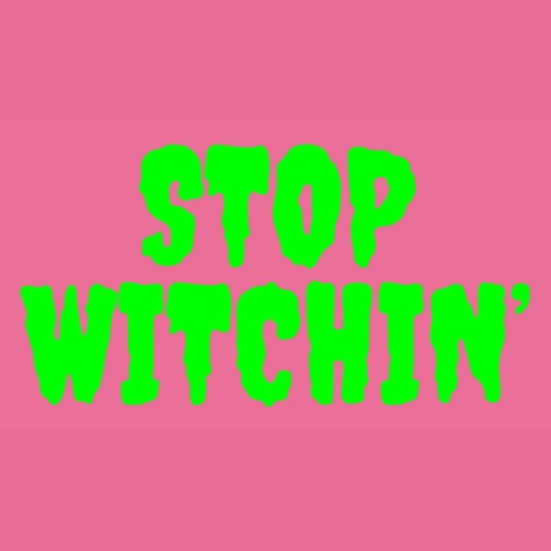 Lebendige Stop Witchin Horror Typografie