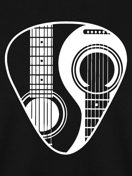 Yin Yang Gitarren-Plektrum-Kunst