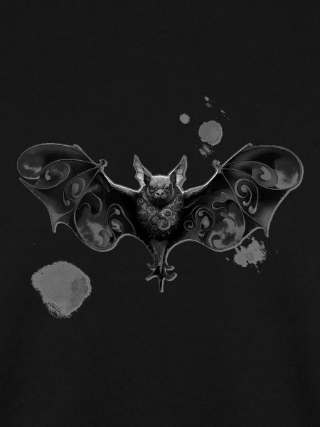 Ornamentfledermaus Schwarz farbflecken