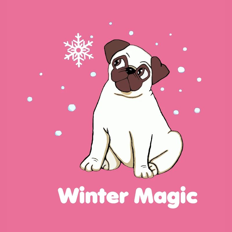 Winterzauber Mops