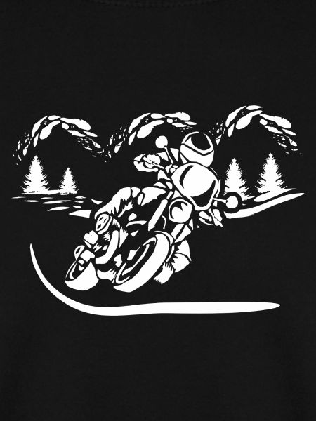 Motorcycle Forest Silhouette